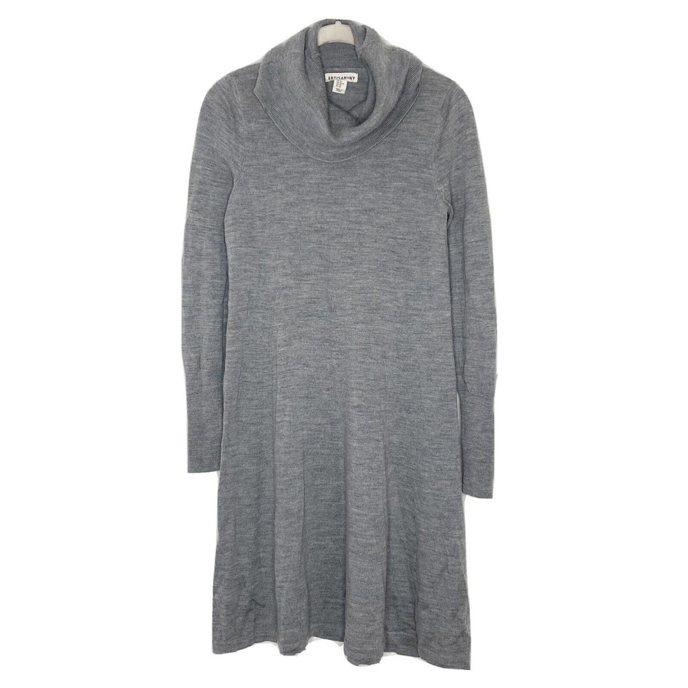 Artisan NY Women’s 100% Merino Wool Cowl Neck Sweater Dress Size XS B3